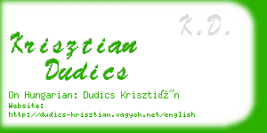 krisztian dudics business card